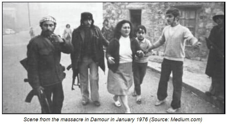 Scene from the massacre in Damour in January 1976 (Source: Medium.com)