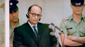 Adolf Eichmann during his trial in Jerusalem