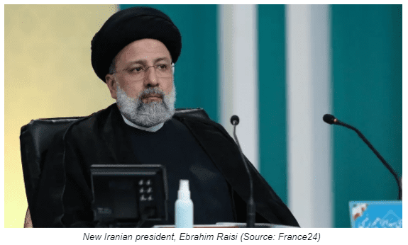 New Iranian president, Ebrahim Raisi (Source: France24)