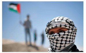 Palestinian wearing a keffiyeh on Nakba Day (Photo:Ynetnews/Reuters)