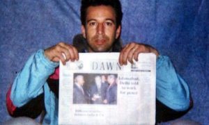 Daniel Pearl in the hostage video made by his Al Qaeda captors (IndiaTimes.com/AFP)
