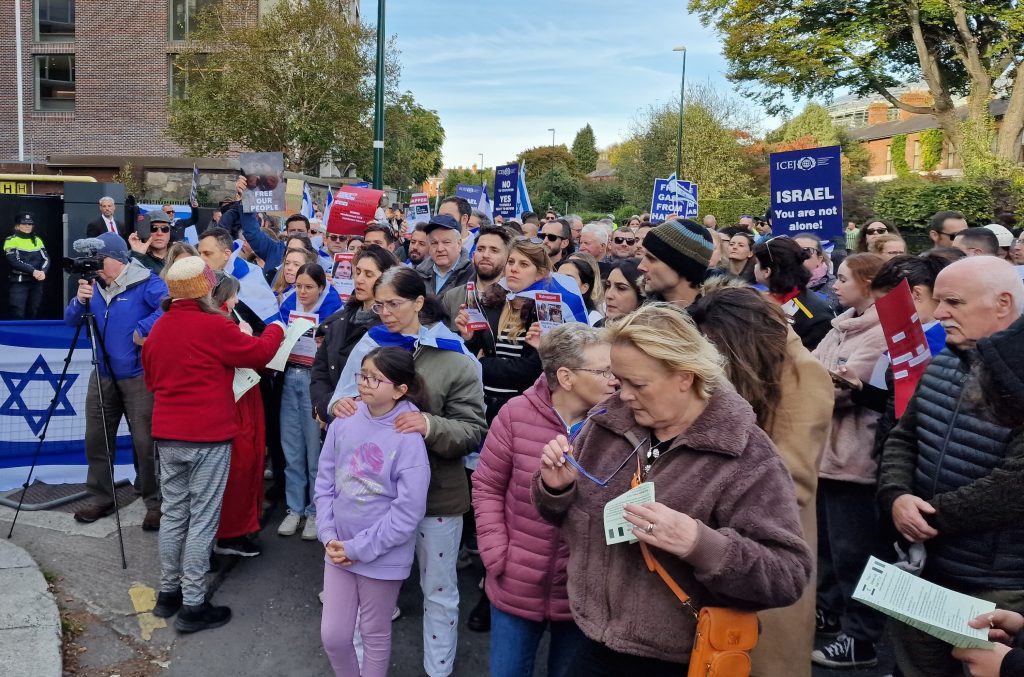 Scenes from pro-Israel march and rally in Dublin - October 15 2023