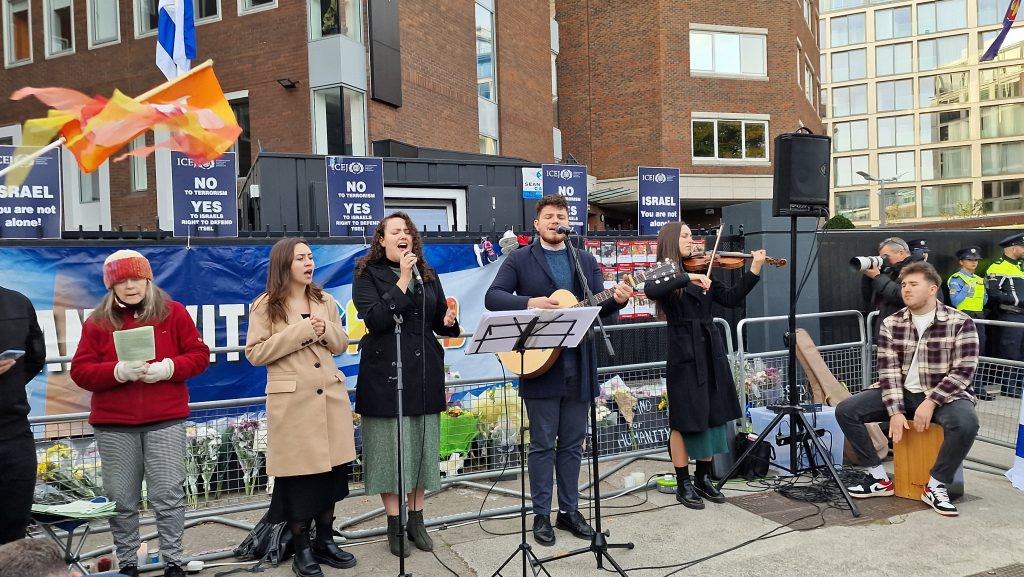 Scenes from pro-Israel march and rally in Dublin - October 15 2023