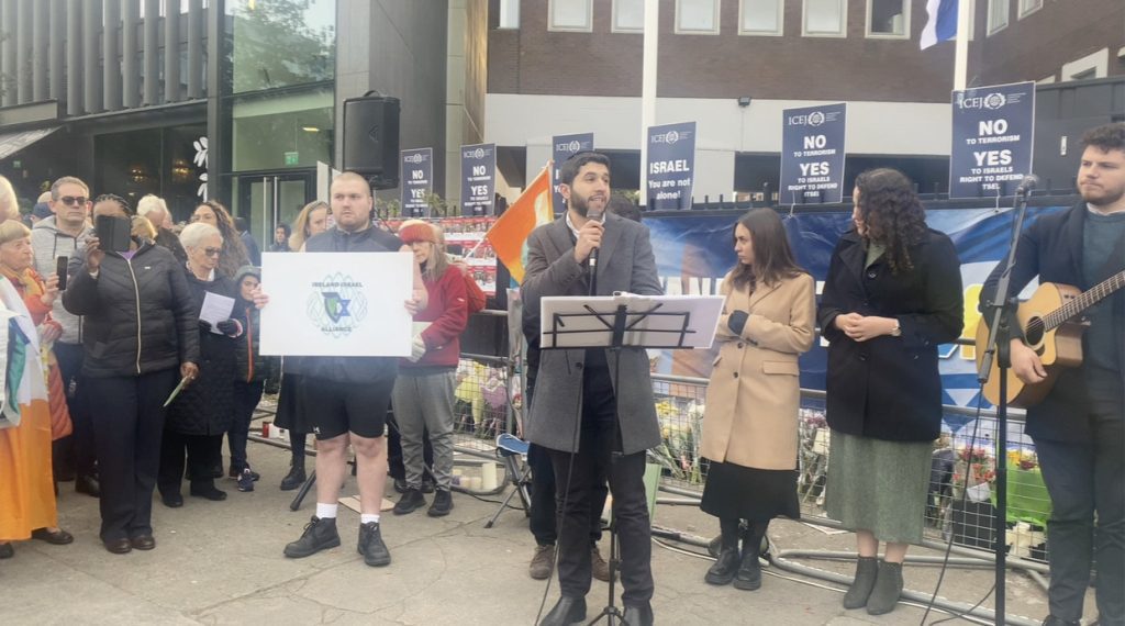 Scenes from pro-Israel march and rally in Dublin - October 15 2023