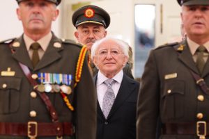 President Michael D Higgins at his inauguration in 2011